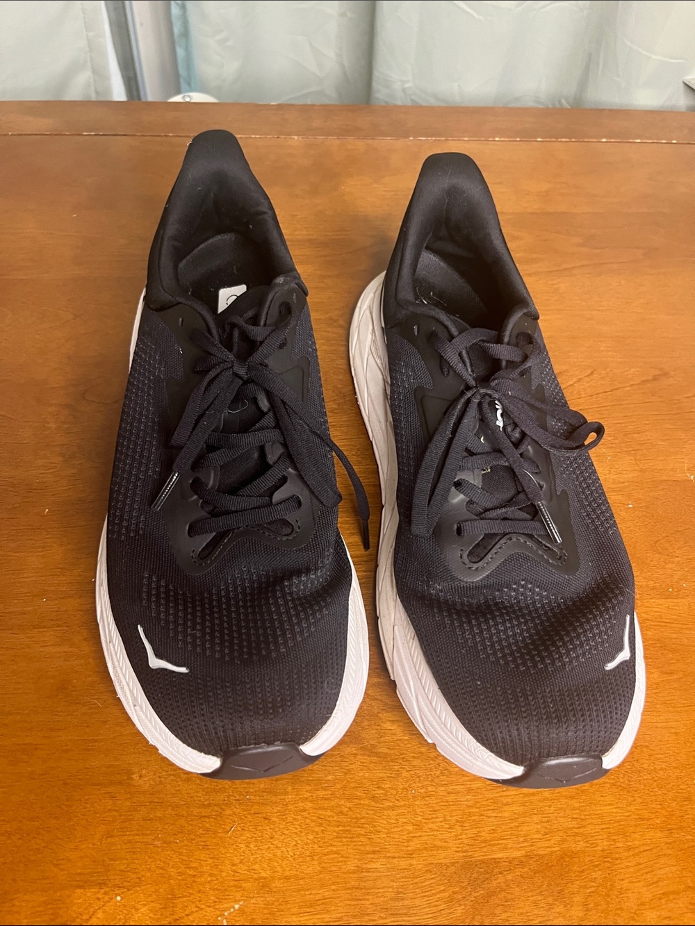 Hoka Ahari 7 Black Athletic Running Shoes with White Midsole Size 11.5 Wide
